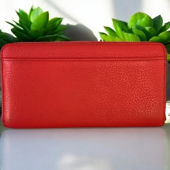 KATE SPADE NWT NEDA WALLET FLYNN ST PRIKLY PEAR LEATHER DETAILED WITH STITCHING - Picture 3 of 7
